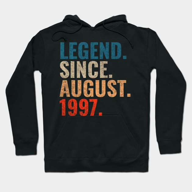 Legend since August 1997 Retro 1997 birthday shirt Hoodie by TeeLogic